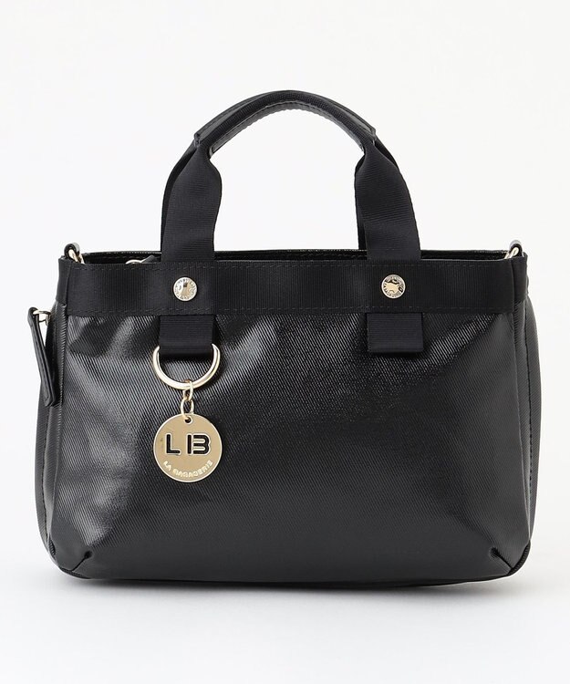 LA BAGAGERIE 【コットン×ポリウレタン】シャイニーミニマムトート ブラック