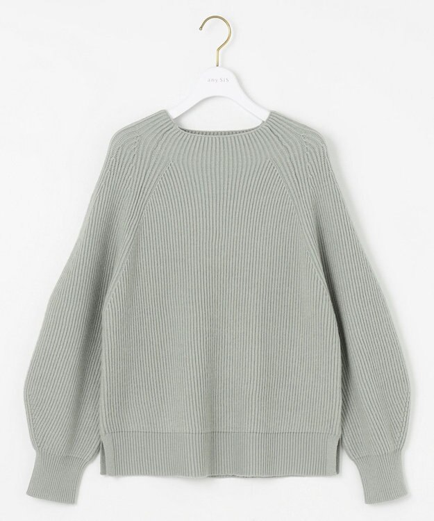 ANY SIS 【大人百花掲載 ヨンアさん着用】冬のシャルマン ラグランスリーブ ニット ミント
