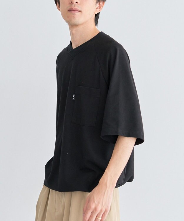 CRAFT STANDARD BOUTIQUE カノコドロストラグランＴシャツ Black