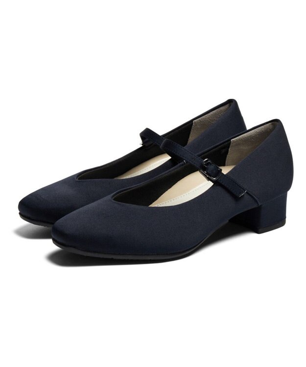 AcureZ 足ゆび広がる×キレイ メリージェーンパンプス「母趾にやさしい美パンプス」 ネイビー
