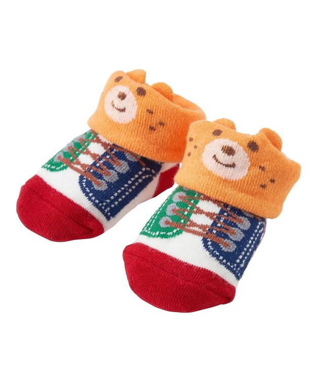 MIKI HOUSE HOT BISCUITS スタイ＆ソックス＆ガーゼ ギフトセット【クリアケース付き】 紺