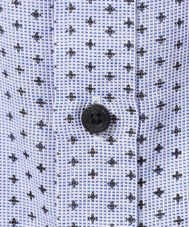 JOSEPH ABBOUD 【ビジネスシーンに最適・サステイナブル】ソアロンンシャンブレープリント 半袖 シャツ ブルー系5