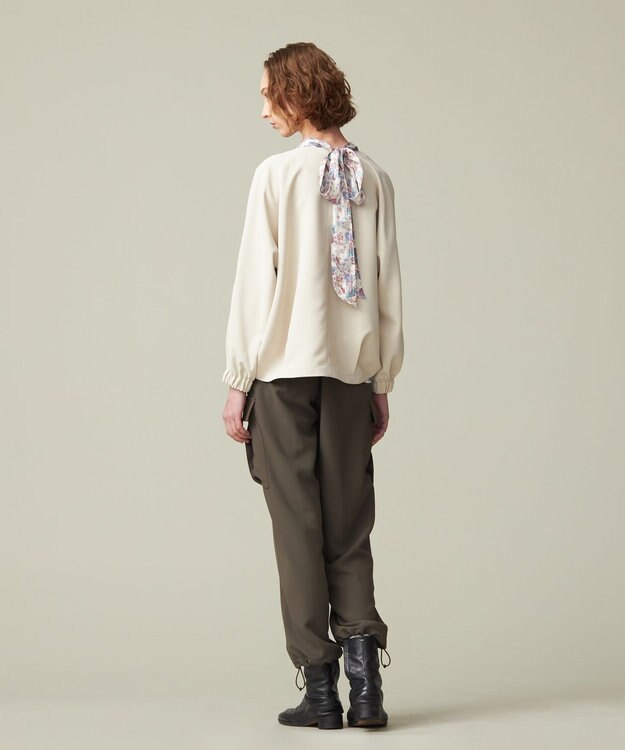 J.PRESS YORK STREET 【WOMEN】ジャージライクツイル ドルマンブルゾン アイボリー系