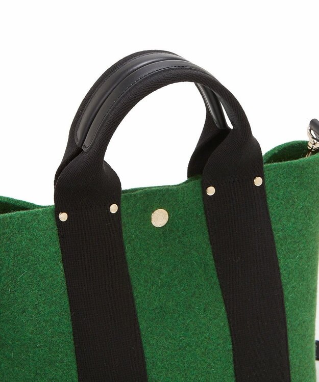 TOPKAPI 【TREASURE TOPKAPI】イタリアンフェルト テープコンビ 2way トートバッグ 2023 グリーン