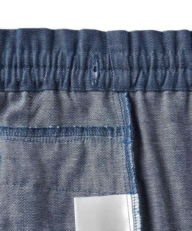 MIKI HOUSE HOT BISCUITS 【80-120cm】 先染めデニム バックフリル キュロットパンツ 紺