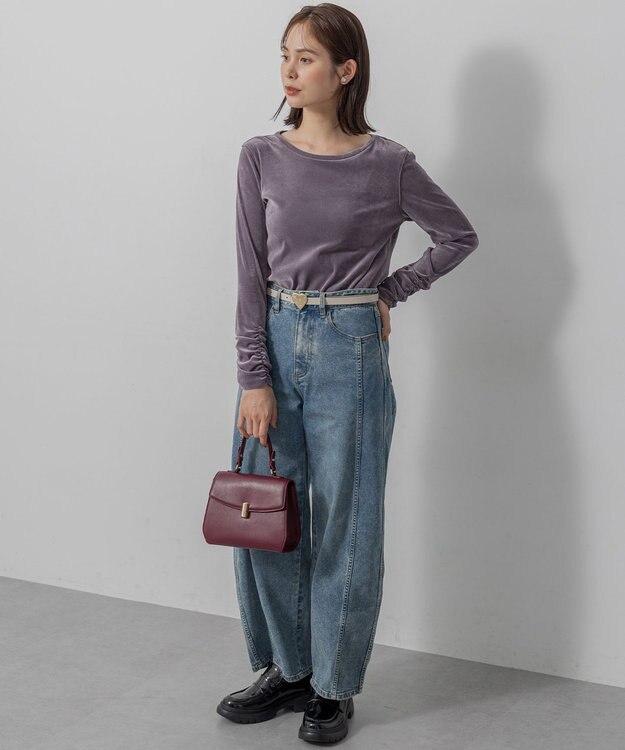 組曲 S チュールフロッキー カットソー ライラック系