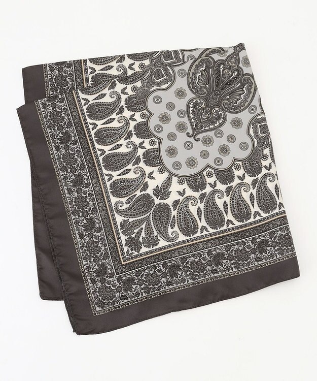 J.PRESS YORK STREET 【WOMEN】ペイズリースカーフ グレー系5