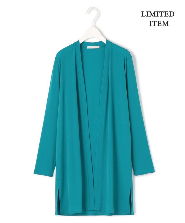 ICB L 【WEB限定・接触冷感・洗える】PINION ロングカーディガン ターコイズブルー系