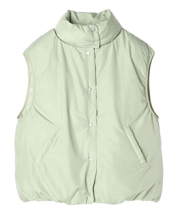 earth music&ecology パファーベスト Light Green