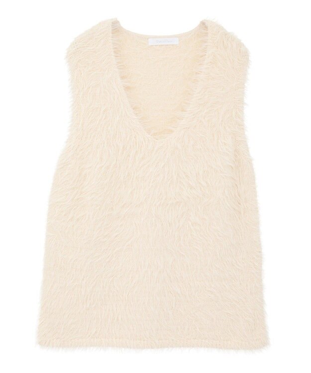 Green Parks ・Ｐｅｔｉｔ　Ｆｌｅｕｒ　シャギーニットベスト Ivory