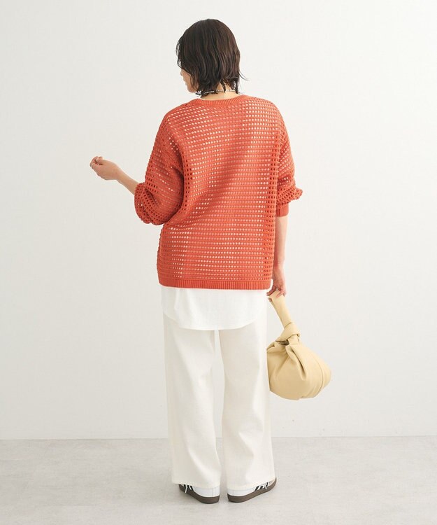 Green Parks メッシュニットチュニック Orange