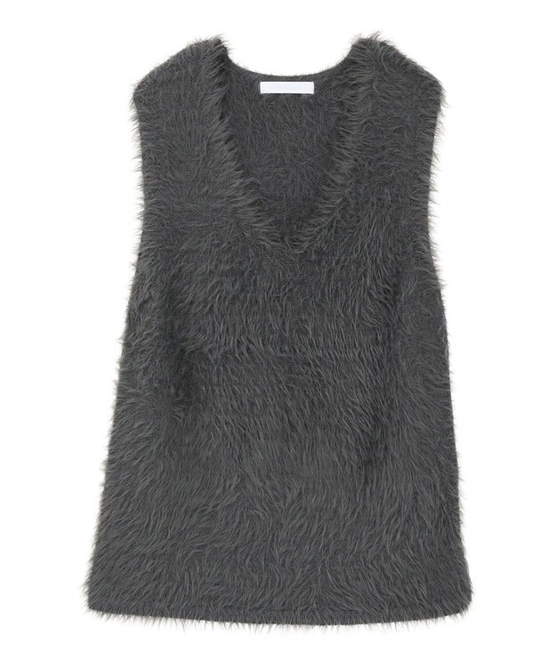 Green Parks ・Ｐｅｔｉｔ　Ｆｌｅｕｒ　シャギーニットベスト Charcoal Gray
