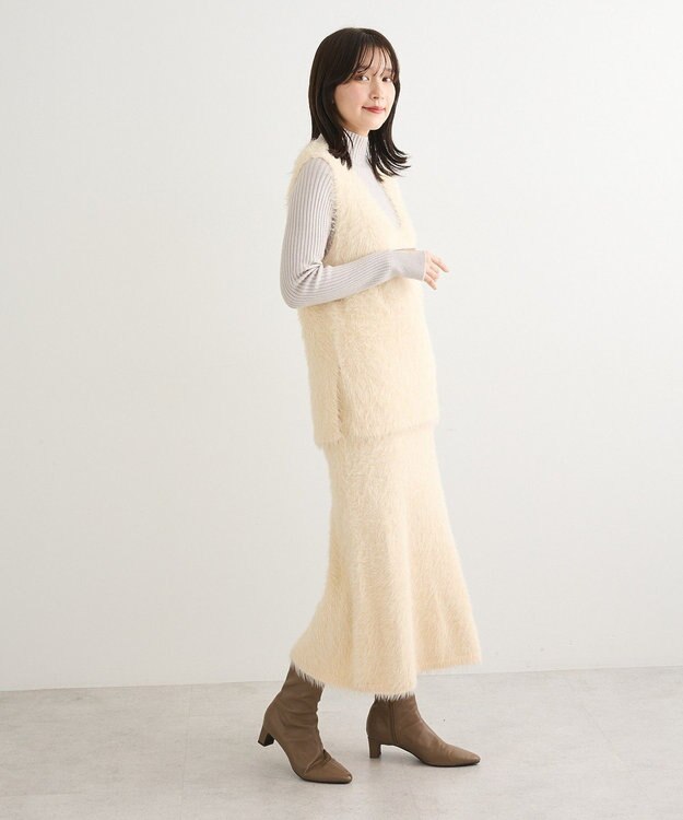 Green Parks ・Ｐｅｔｉｔ　Ｆｌｅｕｒ　シャギーニットベスト Ivory