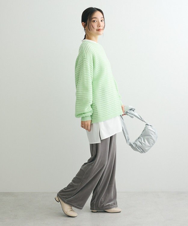 Green Parks メッシュニットチュニック Green