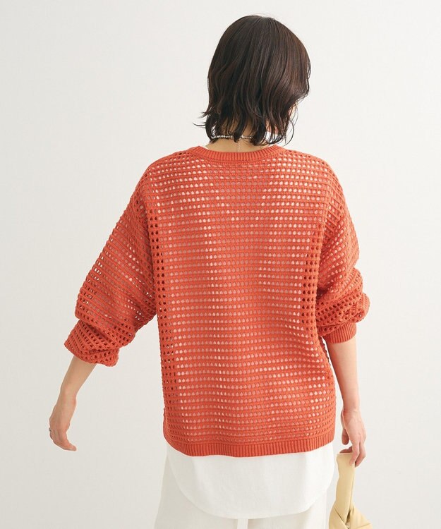 Green Parks メッシュニットチュニック Orange