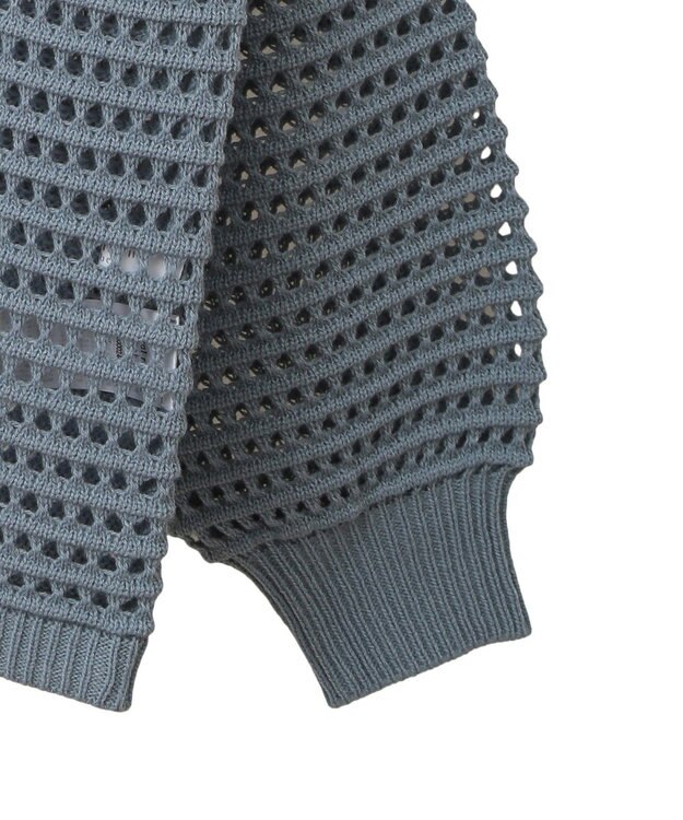 Green Parks メッシュニットチュニック Sax