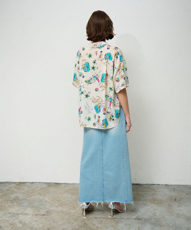 GRACE CONTINENTAL リゾートプリントシャツ キナリ