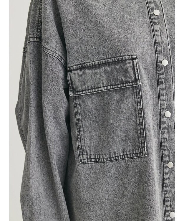 Green Parks ・ＥＬＥＮＣＡＲＥ　ＤＵＥ　デニムロングスリーブシャツ Gray Mixture