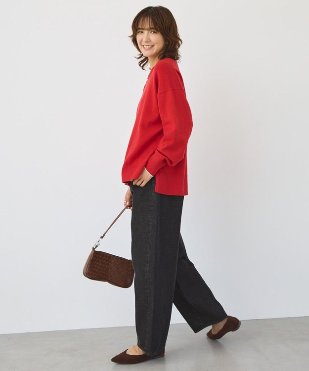 AMERICAN HOLIC バイパチクルーネックニットプルオーバー Red