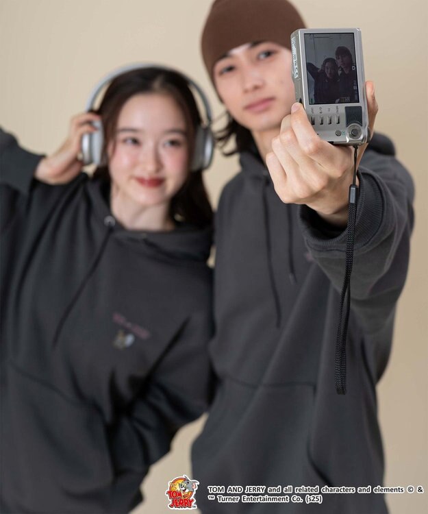 WEGO 【ユニセックス着用ITEM/25年秋冬新作】TOMandJERRYグラフィックプルオーバー スミクロ