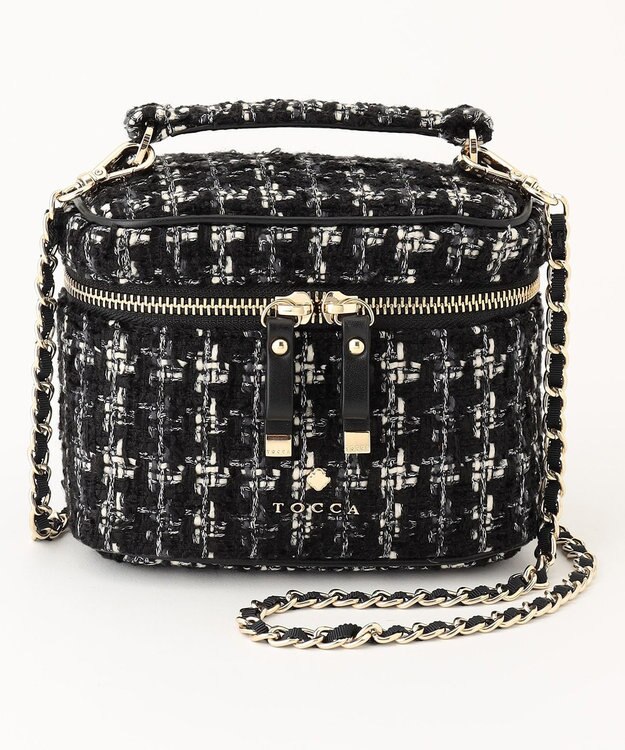 TOCCA 【ヨンアさんコラボ】PILA VANITY BAG ヴァニティ バッグ ブラックツイード系