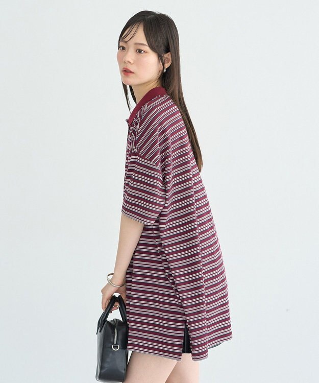 earth music&ecology ラガーポロシャツ Bordeaux