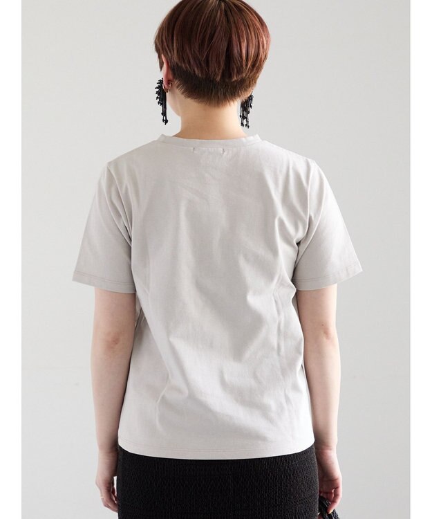 Te chichi ウレタン刺繍ロゴスタンダードTシャツ グレー