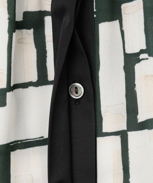 23区 S 【洗える】ARGENTI コラージュプリント ワンピース ブラック系