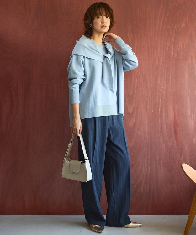 AMERICAN HOLIC バイパチクルーネックニットプルオーバー Light Blue