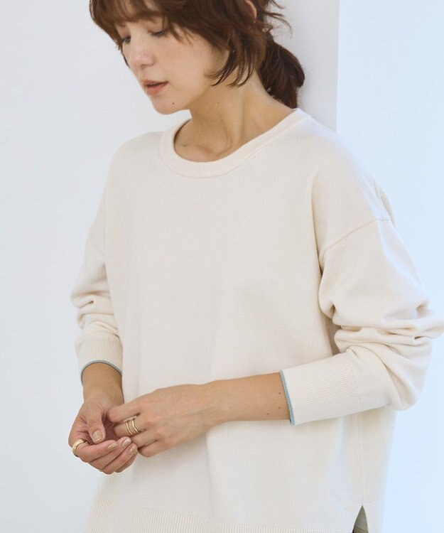 AMERICAN HOLIC バイパチクルーネックニットプルオーバー Ivory