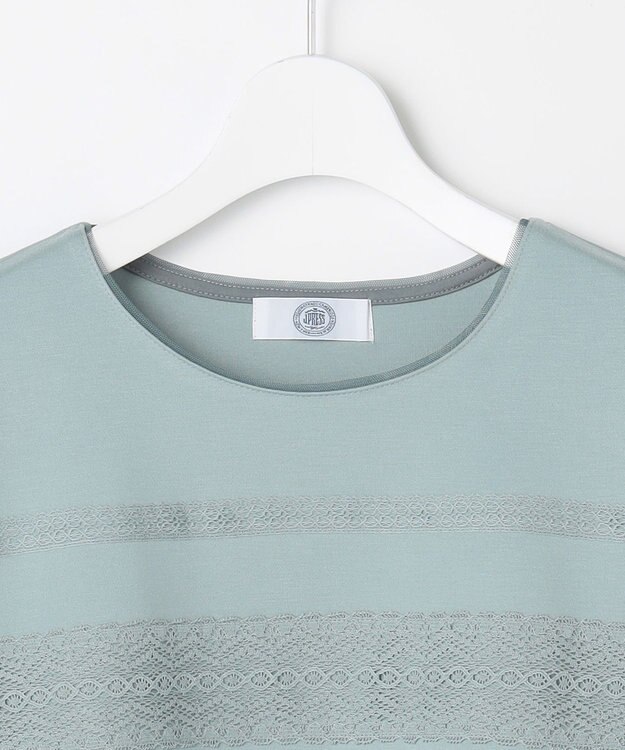 J.PRESS LADIES S アモーレポンチ レース カットソー ミント系