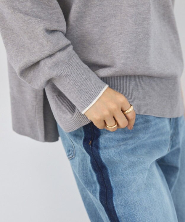 AMERICAN HOLIC バイパチクルーネックニットプルオーバー Light Gray Mixture