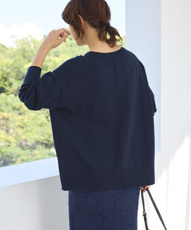 AMERICAN HOLIC バイパチクルーネックニットプルオーバー Dark Navy