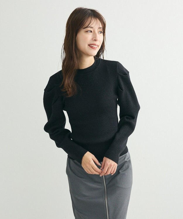 Green Parks ・ｓｗｉｎｇ　ｂｙ　ラメニットパワーショルダー Black