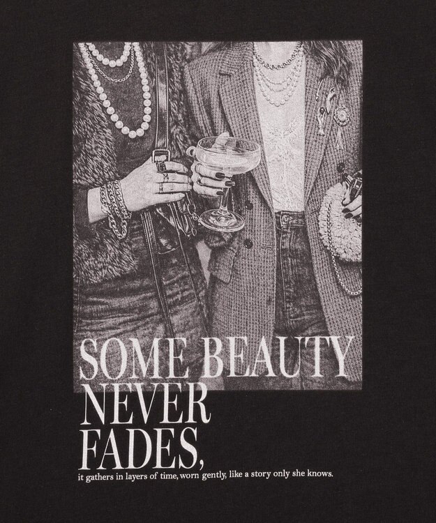 YECCA VECCA フォトプリントノースリーブTee Black