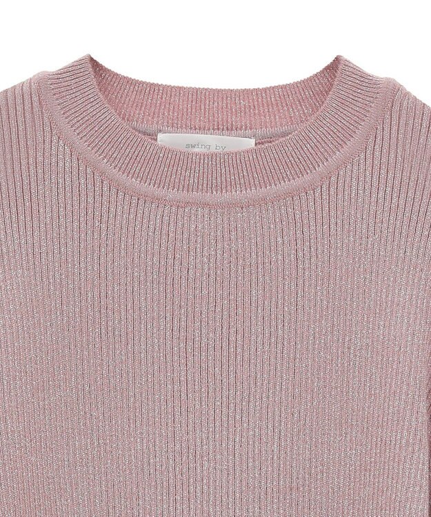 Green Parks ・ｓｗｉｎｇ　ｂｙ　ラメニットパワーショルダー Pink