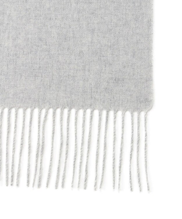 MOONBAT プラスムーンバット (+moonbat) カシミヤ100％無地マフラー 洗える 190㎝×30㎝ グレー