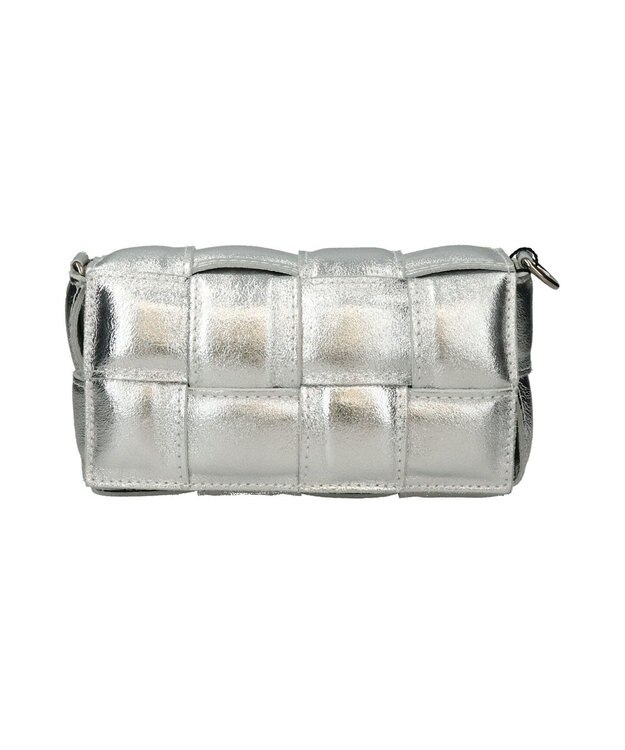 INTER-CHAUSSURES 【ANDREA CARDONE】イントレチャートレザーショルダーバッグ シルバー