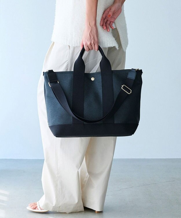 TOPKAPI 【Breath TOPKAPI】SCOTCH GRAIN スコッチグレイン ショルダー付き A4 トート バッグ ブラック