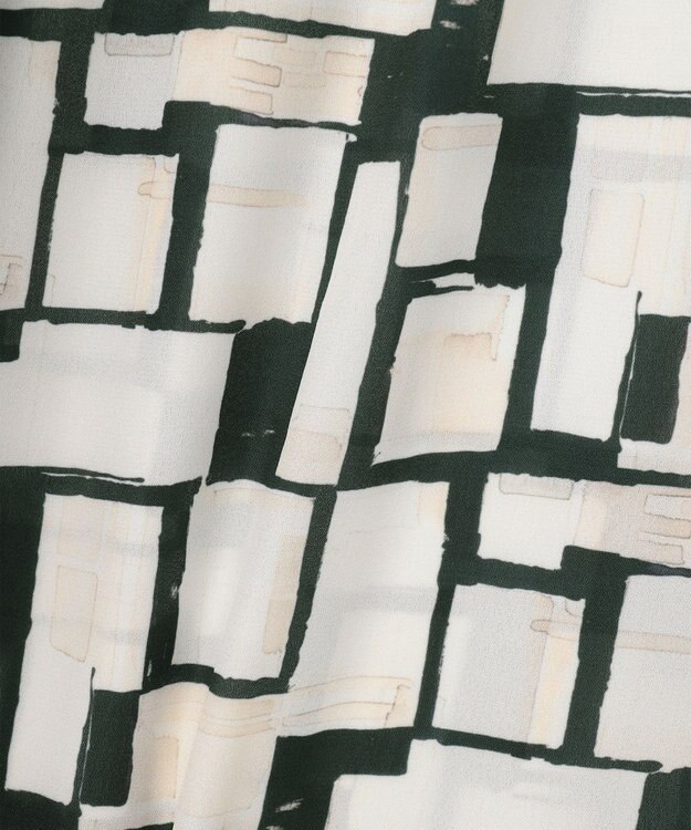 23区 S 【洗える】ARGENTI コラージュプリント ワンピース ブラック系