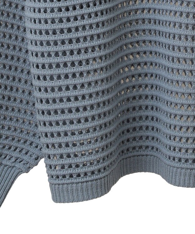 Green Parks メッシュニットチュニック Sax