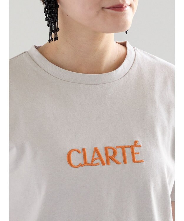Te chichi ウレタン刺繍ロゴスタンダードTシャツ グレー