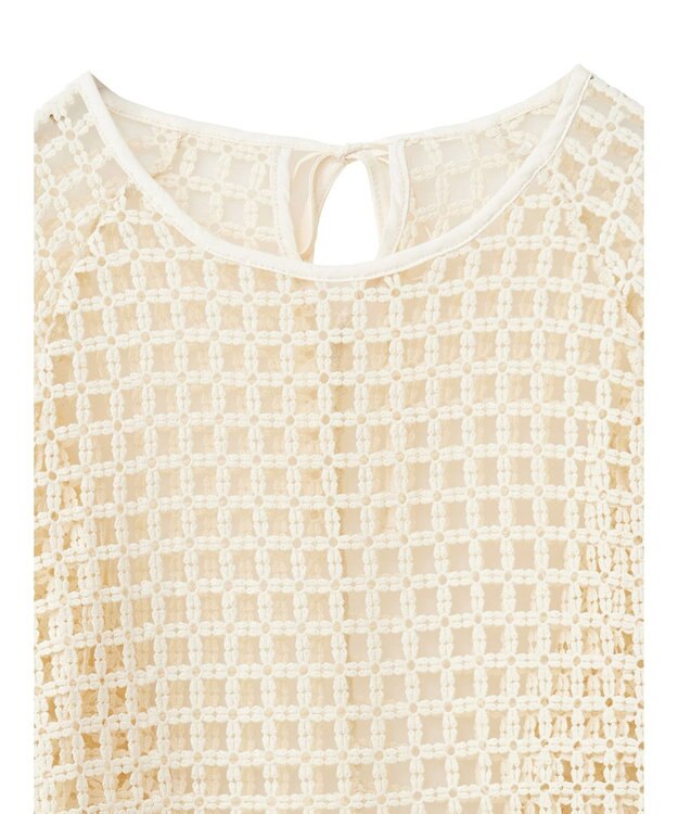 Green Parks ・ＳＵＧＡＲ　ＳＰＯＯＮ　フラワーメッシュプルオーバー Ivory