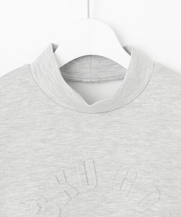 23区GOLF 【WOMEN】【吸水速乾/UVケア】長めの半袖丈でトレンドのモードスタイル！スウェットモックネック ライトグレー系