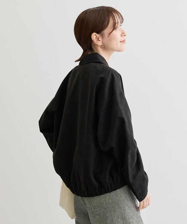 Green Parks ステンカラースウェード調ブルゾン Black