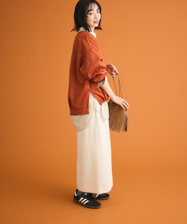 Green Parks イージーケアアソートシャツチュニック Beige