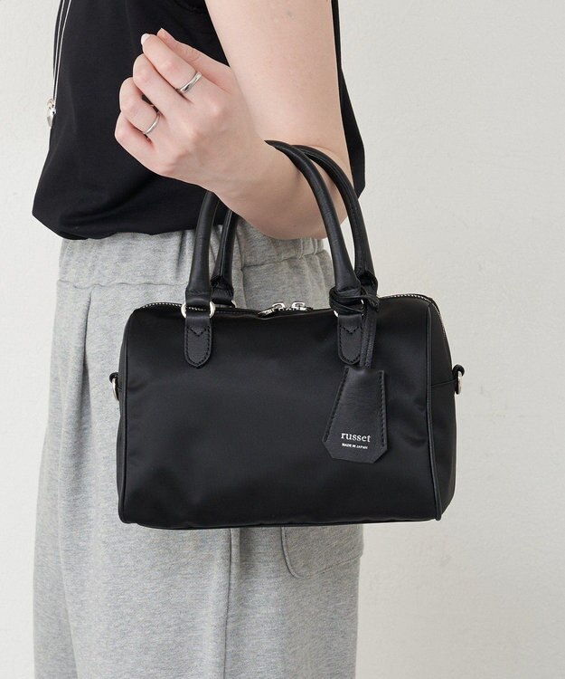 russet クラウズナイロン2WAYミニボストンバッグ(CE-1720-WEB) Black