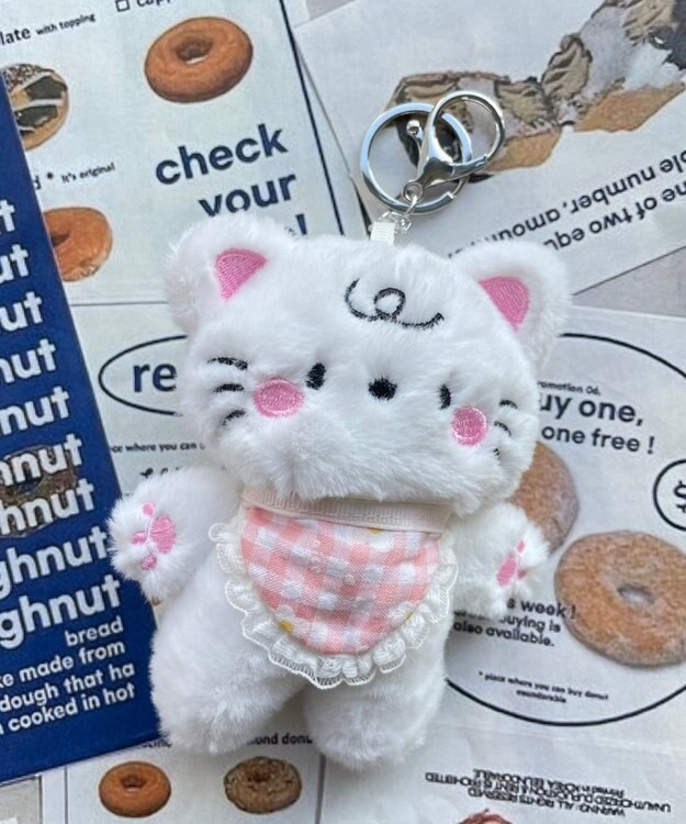 WEGO ばぶばぶあにまるぬいぐるみキーホルダー ホワイト