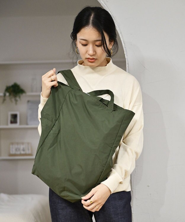 NIZYU KANO ポケッタブル 3wayリュック カーキ