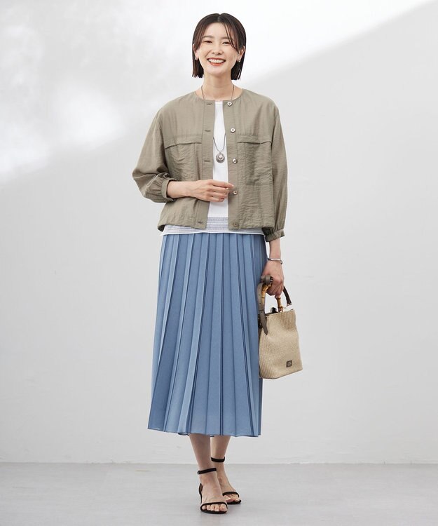 J.PRESS LADIES シェルネックレス グレー系